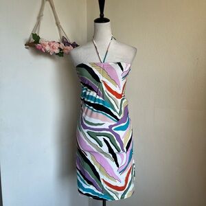 BCBGMaxAzria Multicolor Strapless Dress size XS